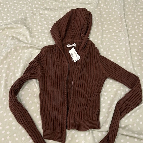 aeropostale cropped knit zip up - Picture 1 of 1